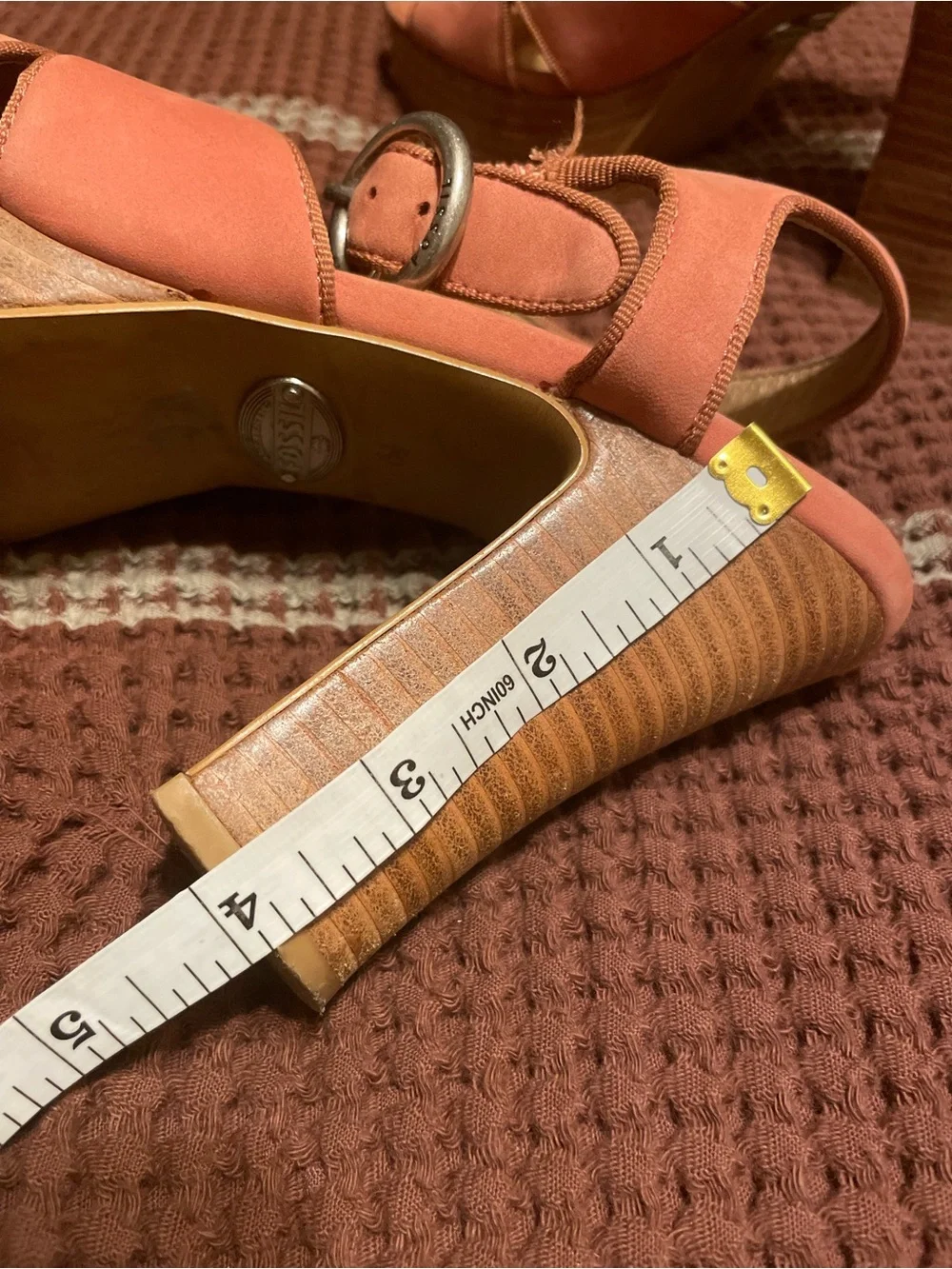 Fossil platform sandals